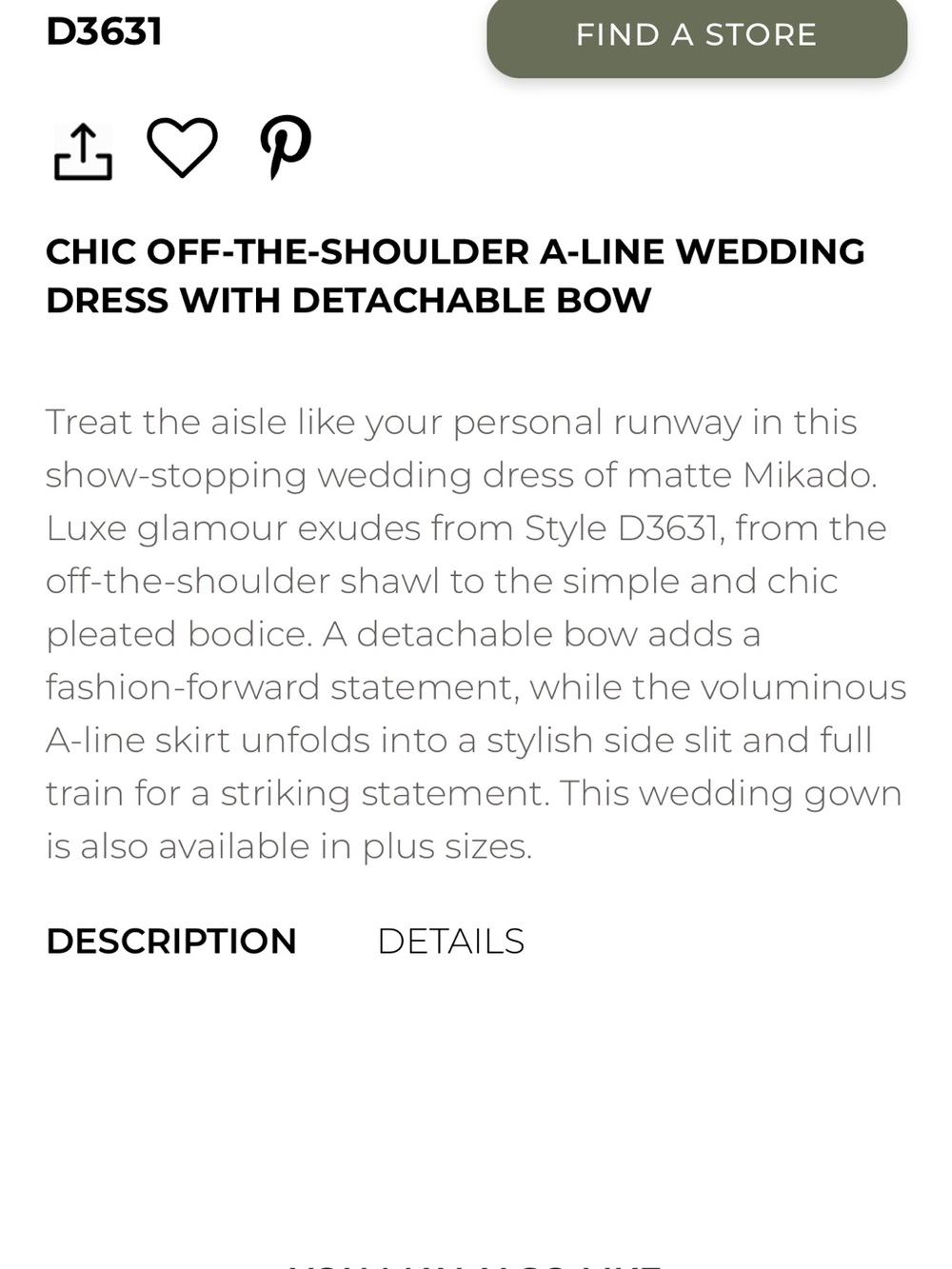 Essense of Australia Strapless Mikado Ivory Bridal Gown D 3631ZZ12 - Picture 9 of 10